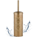 Autumn Alley Antique Gold Toilet Brush and Holder Set, Standing Toilet Brush for Modern Bathroom Decor, Soft Gold Bathroom Accessory Sets