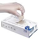 OKIAAS Disposable Gloves M, Food Safe | Latex-Free and Powder-Free Clear Vinyl Gloves for Cooking, Food Prep, Household Cleaning | Medium,100