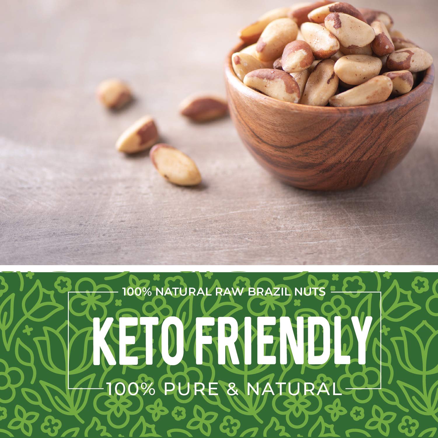 Herbaila Brazil Nuts Raw, 2lb. Brazilian Nuts, Raw Brazil Nuts Unsalted, Shelled Brazil Nuts Whole, Fresh Brazil Nuts Brazilian, All Natural, Non-GMO