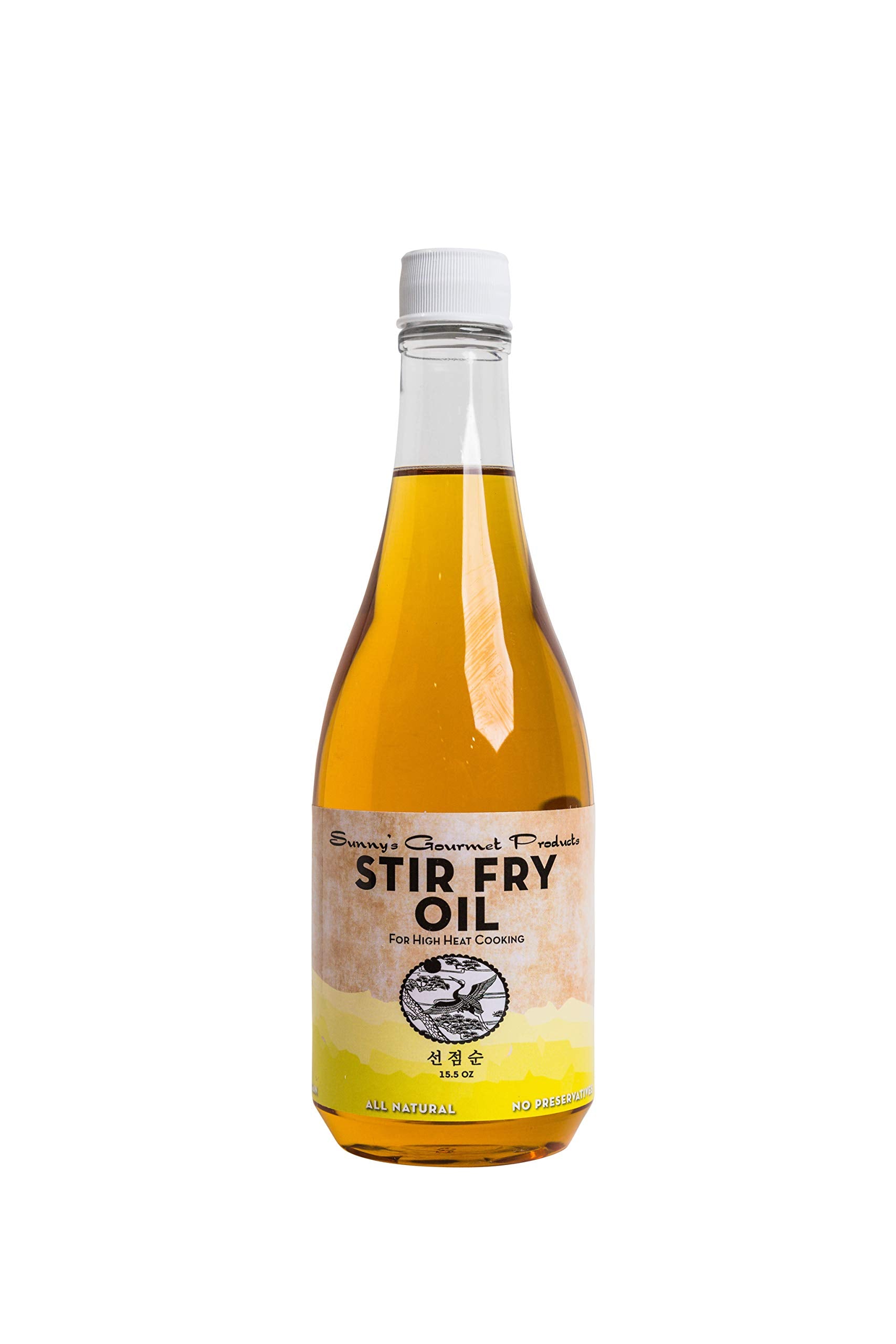 Sunny's Gourmet Korean Stir Fry Oil, For High Heat Cooking, All Natural No Preservatives, 15.5 oz. (Single)