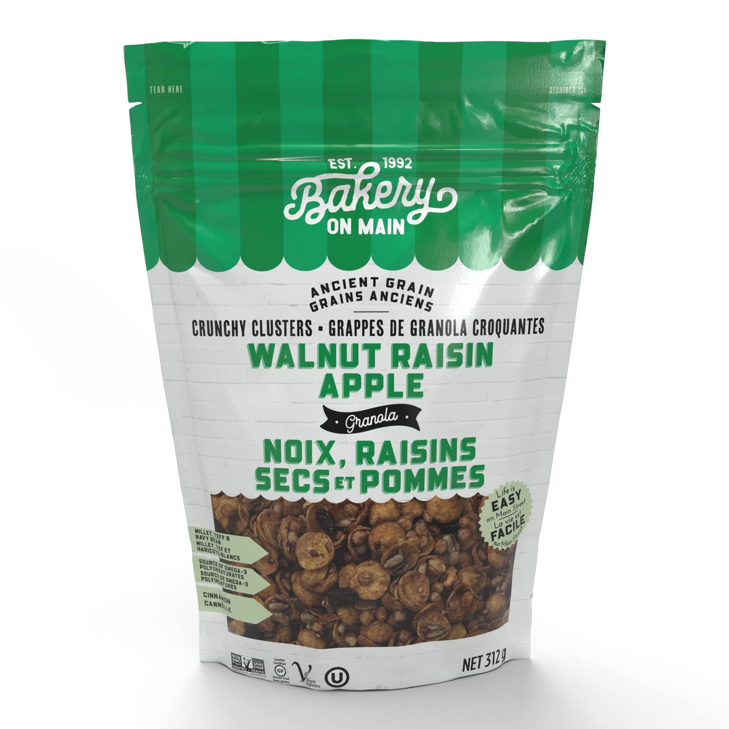 Bakery on Main Gluten Free Apple, Raisin & Walnut Granola - 340g