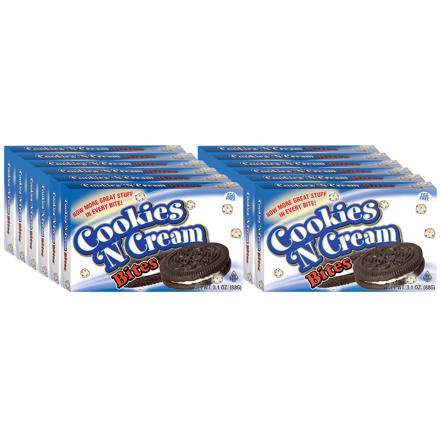 Cookie Dough Bites Cookies 'N Cream Bites Theatre Box, 3.1 Ounce (Pack of 12)