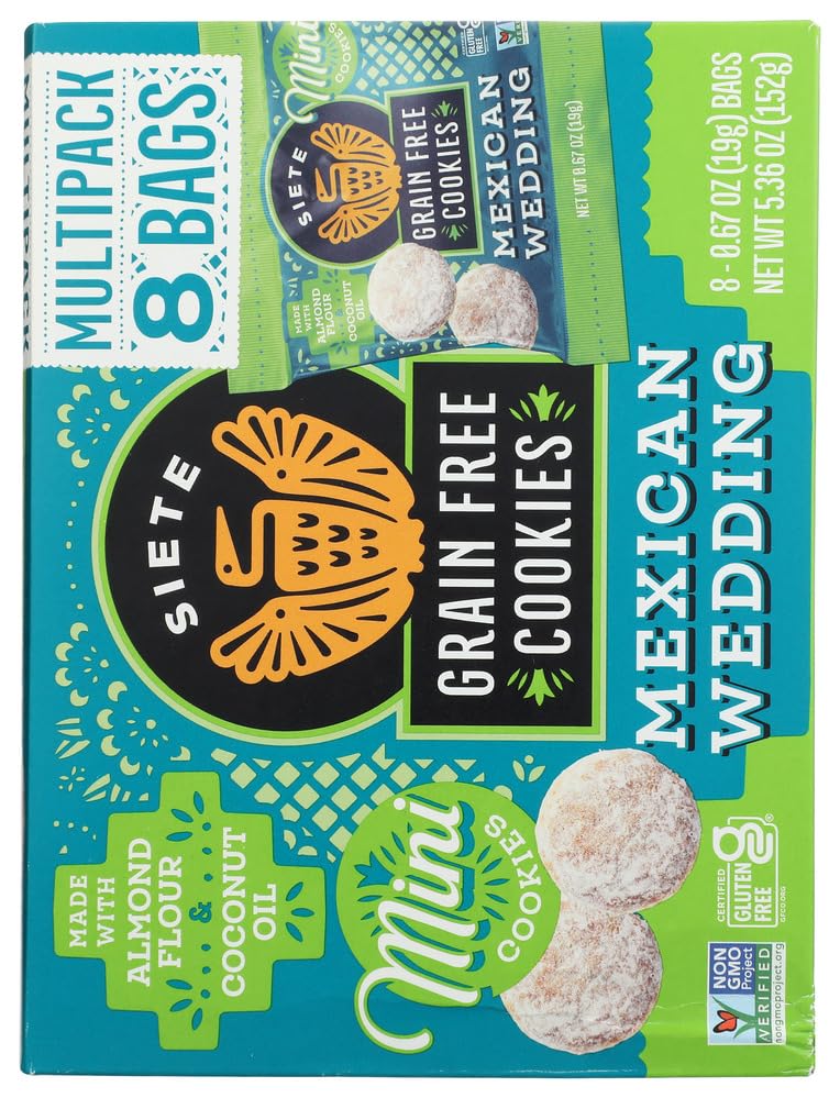 SIETE FAMILY FOODS Mini Mexican Wedding Cookies Multipack, 0.67 OZ