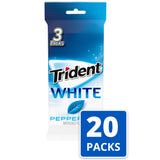 Trident White Peppermint Sugar-Free Chewing Gum, 60 Packs of 16 Pieces (960 Total Pieces)