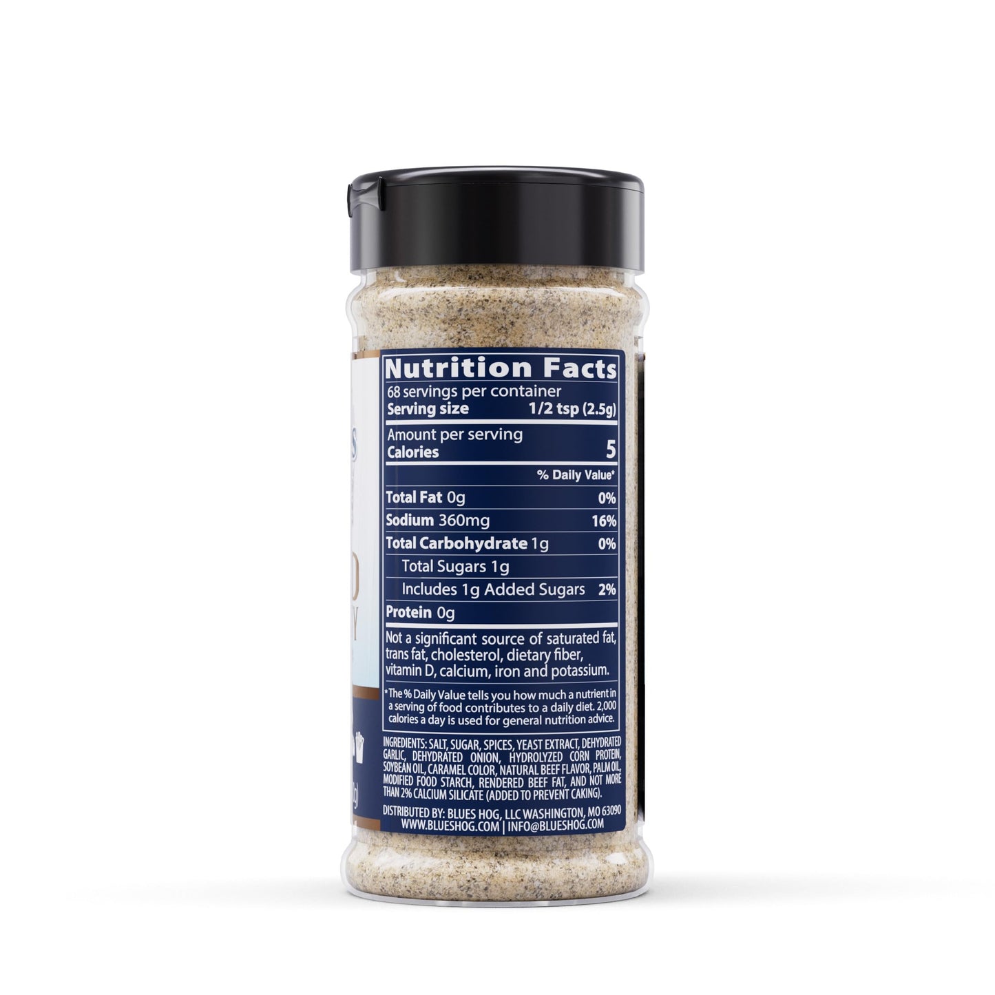Blues Hog Bold & Beefy Seasoning, Gourmet BBQ Rub for Brisket, Burgers & More, All-Natural, Gluten-Free, Made in the USA, 6 oz