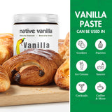 Vanilla Bean Paste - Native Vanilla - All Natural Pure Vanilla Bean Paste - Made with Organic Agave Syrup - For Cooking, Baking & Desserts - 100%