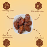 Harveast Organic Medjool Dates - California Grown Jumbo Dates, Naturally Sweet, Healthy Snacking, Caramel Flavor, Pesticide, Free No Sugar Added