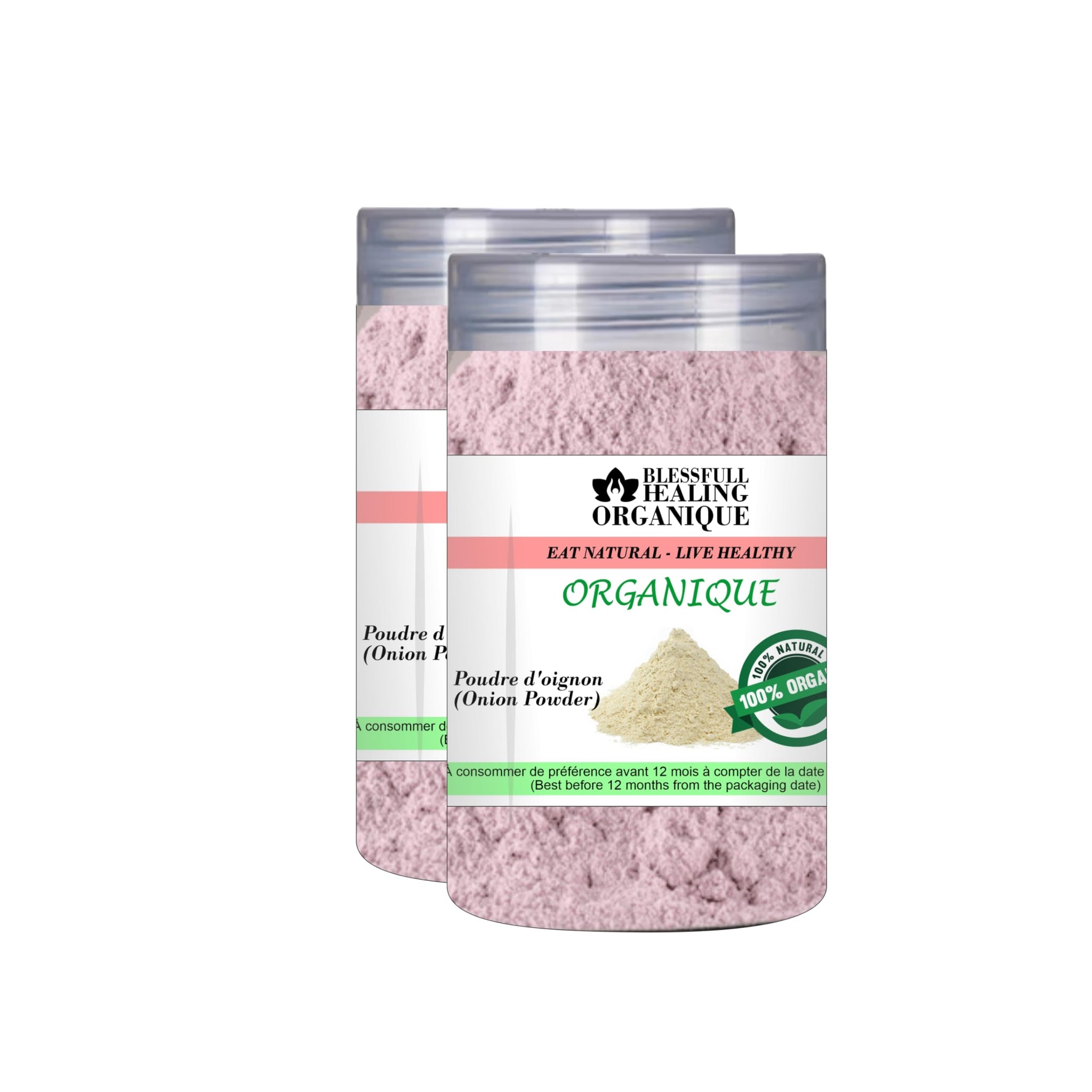 Blessfull Healing Organic Onion Powder 100 Gram (3.52 oz) Each (Pack Of 2) = 200 Grams, Vegan