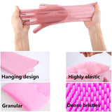 Magic Silicone Dishwashing Scrubber, 2 in 1 Reusable Rubber Gloves for cooking, Heat Resistant Kitchen Tool for Household (green)