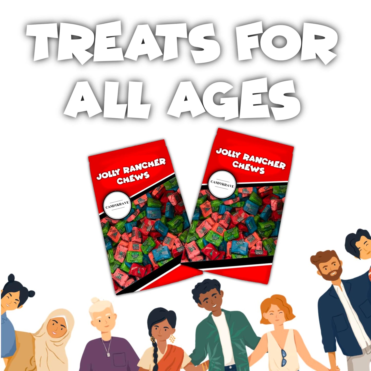Joly Ranchers Chews Candy - Assorted Flavors - 190 Pieces of Fruity Flavored Chews - Halloween Individually Wrapped Candy Chews for Halloween