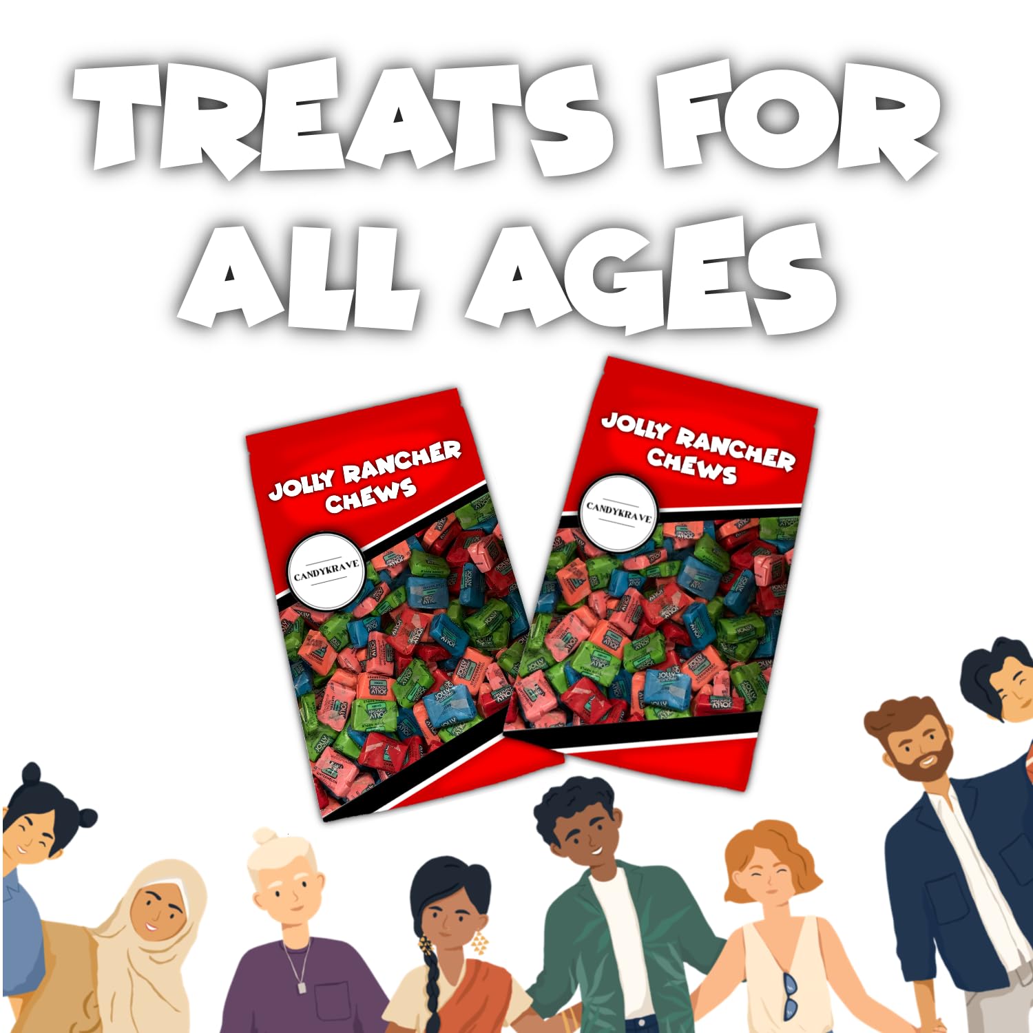 Joly Ranchers Chews Candy - Assorted Flavors - 190 Pieces of Fruity Flavored Chews - Halloween Individually Wrapped Candy Chews for Halloween