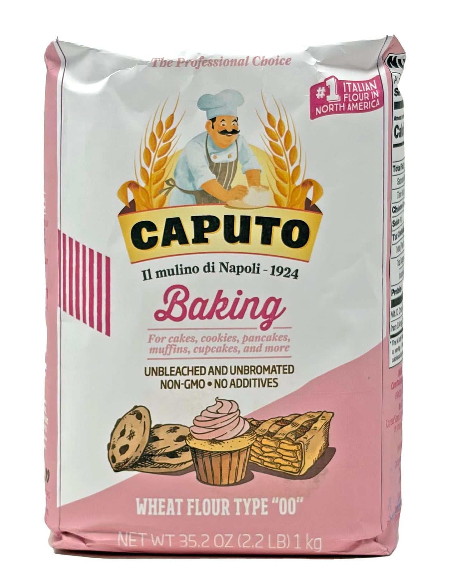 Antimo Caputo Baking (Pasticceria Pastry) 00 Flour 2.2 Pound Bag - For Desserts & Shortbreads - From Italy Type 00 Wheat (Pack of 4)