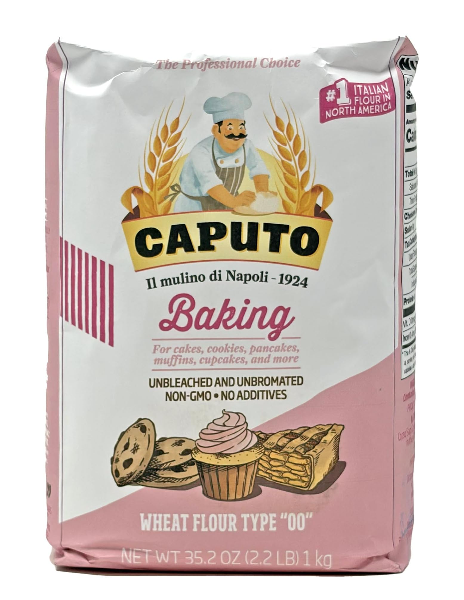 Antimo Caputo Baking (Pasticceria Pastry) 00 Flour 2.2 Pound Bag - For Desserts & Shortbreads - From Italy Type 00 Wheat (Pack of 4)