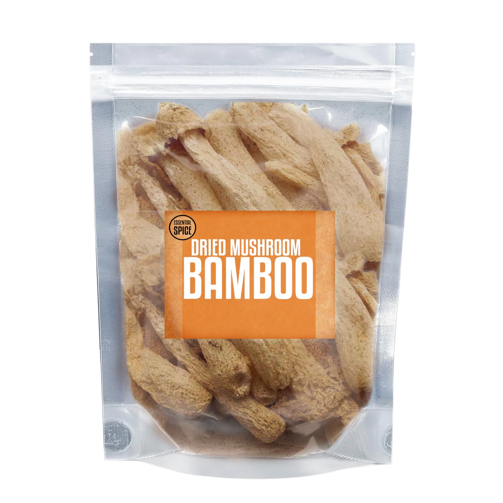 Essential Spice Dried Bamboo Mushrooms, 2 oz - Delicate Texture & Mild Earthy Flavor - Ideal for Soups, Stir-Fries, Hot Pots & Asian Cuisine - Unique