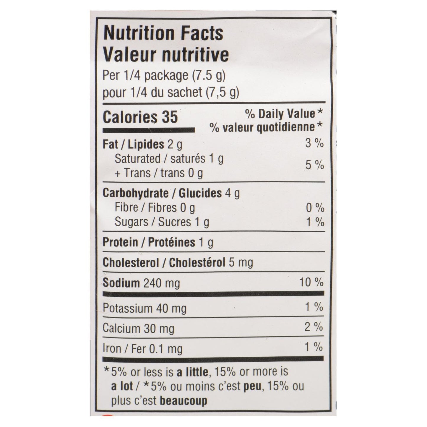 Club House, Garlic Alfredo Sauce, 30g/1.1 oz., (Imported from Canada)