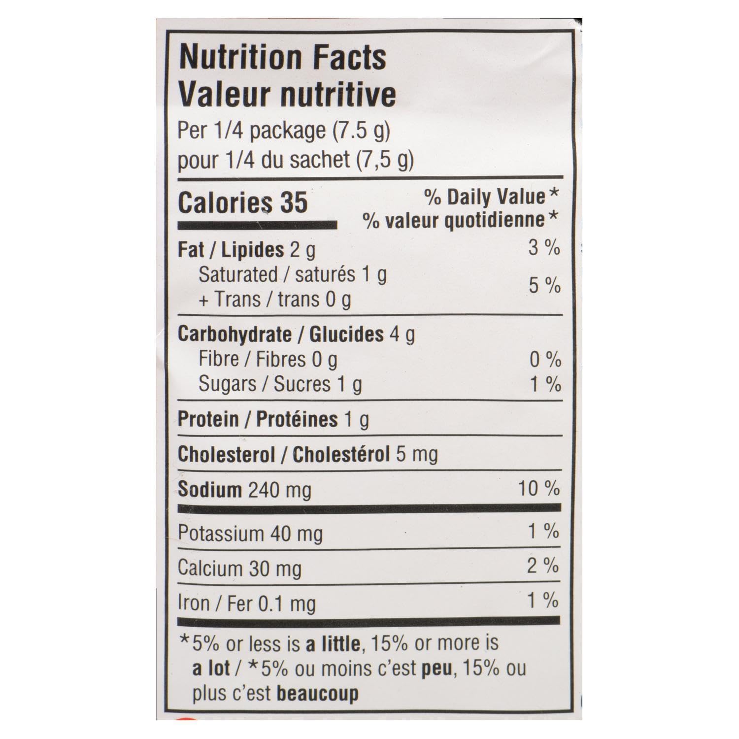 Club House, Garlic Alfredo Sauce, 30g/1.1 oz., (Imported from Canada)