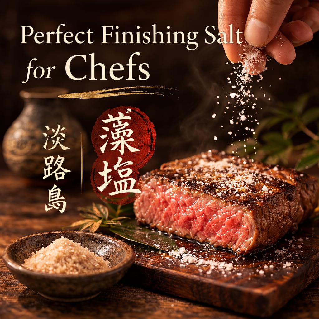 Awajishima Moshio Premium Seaweed-Infused Artisan Salt - Handcrafted Over 4 Days Using Japan’s Oldest Tradition - Exquisite Seaweed-Infused Gourmet