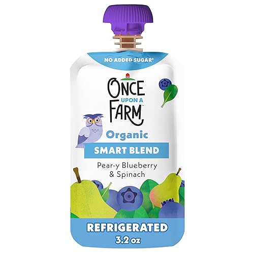 Once Upon a Farm Kids Snack, Peary Blueberry & Spinach, 3.2 Oz