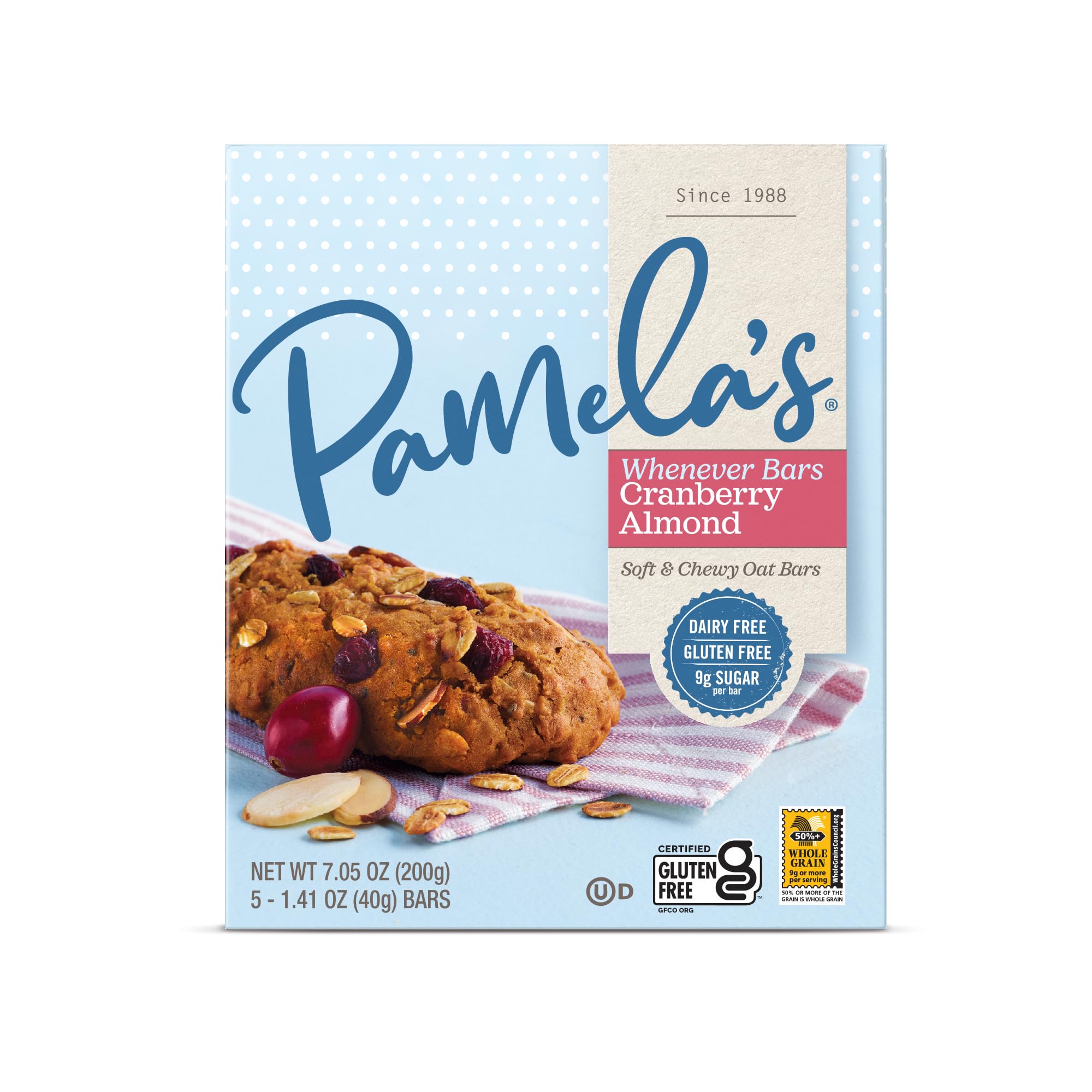 Pamela's Products Bars - Oat Cranberry Almond - 1.4 oz - 5 ct by Pamela's Products