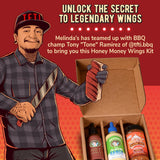 Melinda’s Honey Money Wings Recipe Kit - 3 Pack + Recipe - 2024 Open Fire Meat Up Award Winning Kit from Tony "Tone" Ramirez Includes Hot Honey