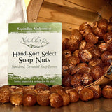 NaturOli Soap Nuts/Soap Berries - 8oz organic (120 loads) + 18X Travel Bottle! Select Seedless - 1 Wash Bag, 8-pg info, tote Bag.