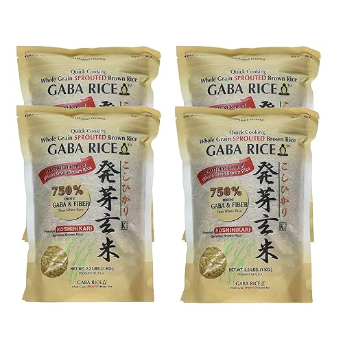 Koshihikari Premium Sprouted Brown Gaba Rice, 2.2 Pound (Pack of 4)