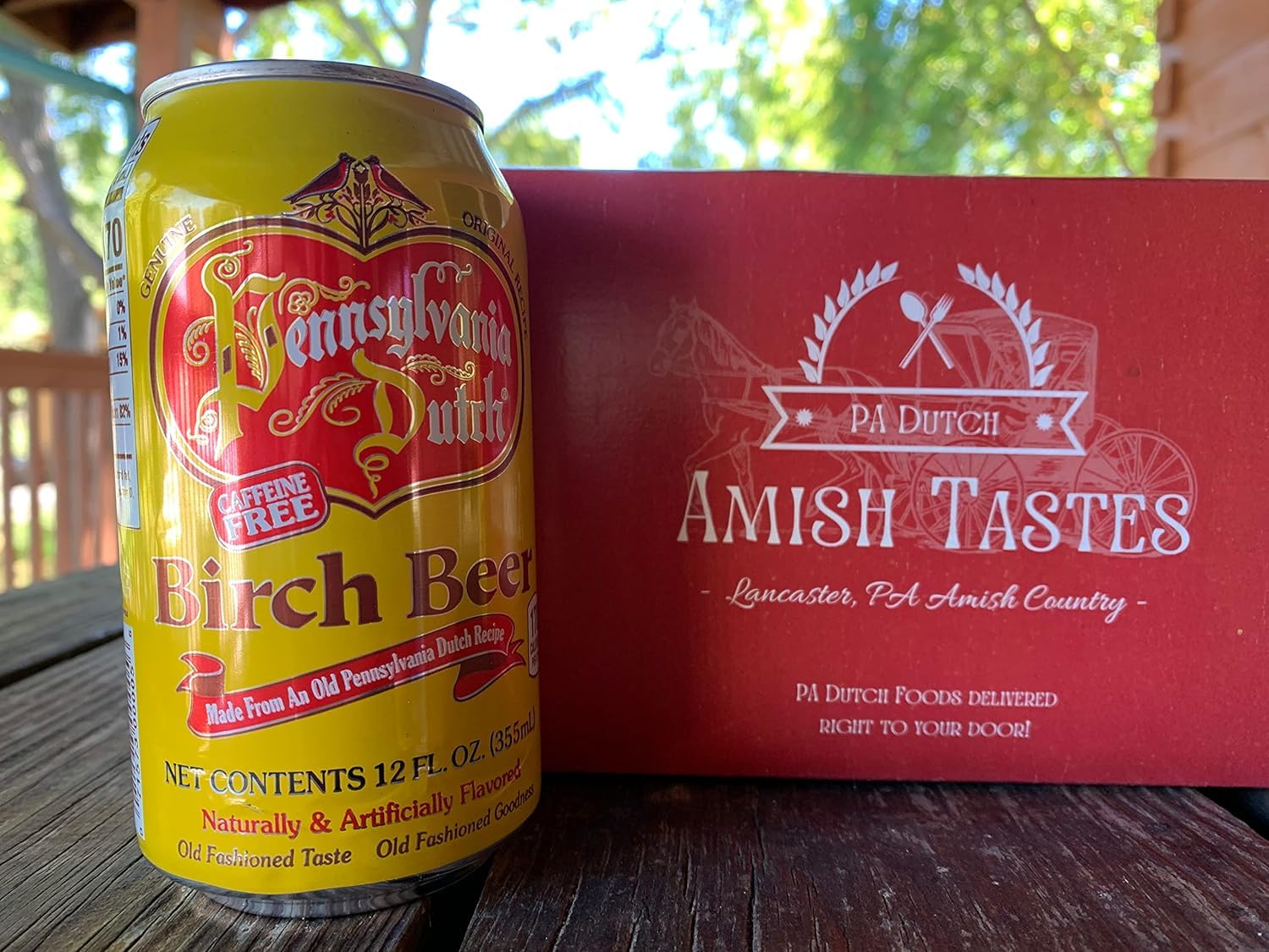 AmishTastes PA Dutch Birch Beer, Protected With High-Density Foam, 12 Oz. (Pack of 8)