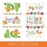 Taco Bout a Baby Fiesta Baby Shower Mini Chocolate Candy Bar Wrapper Labels - Mexican Fiesta Party Favor Stickers - 42 Count