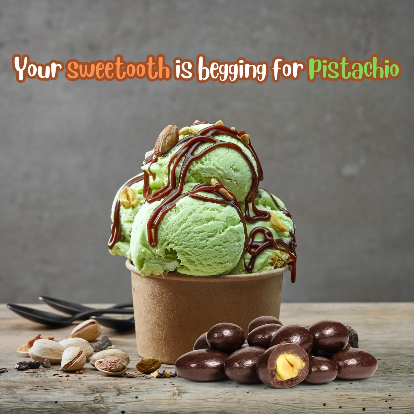 Dark Chocolate Covered Pistachio by It's Delish, 12 Oz Bulk Bag | Chocolate Candy Nuts Bulk Pistachios Chocolates Sweet & Crunchy Nut Snack | Vegan