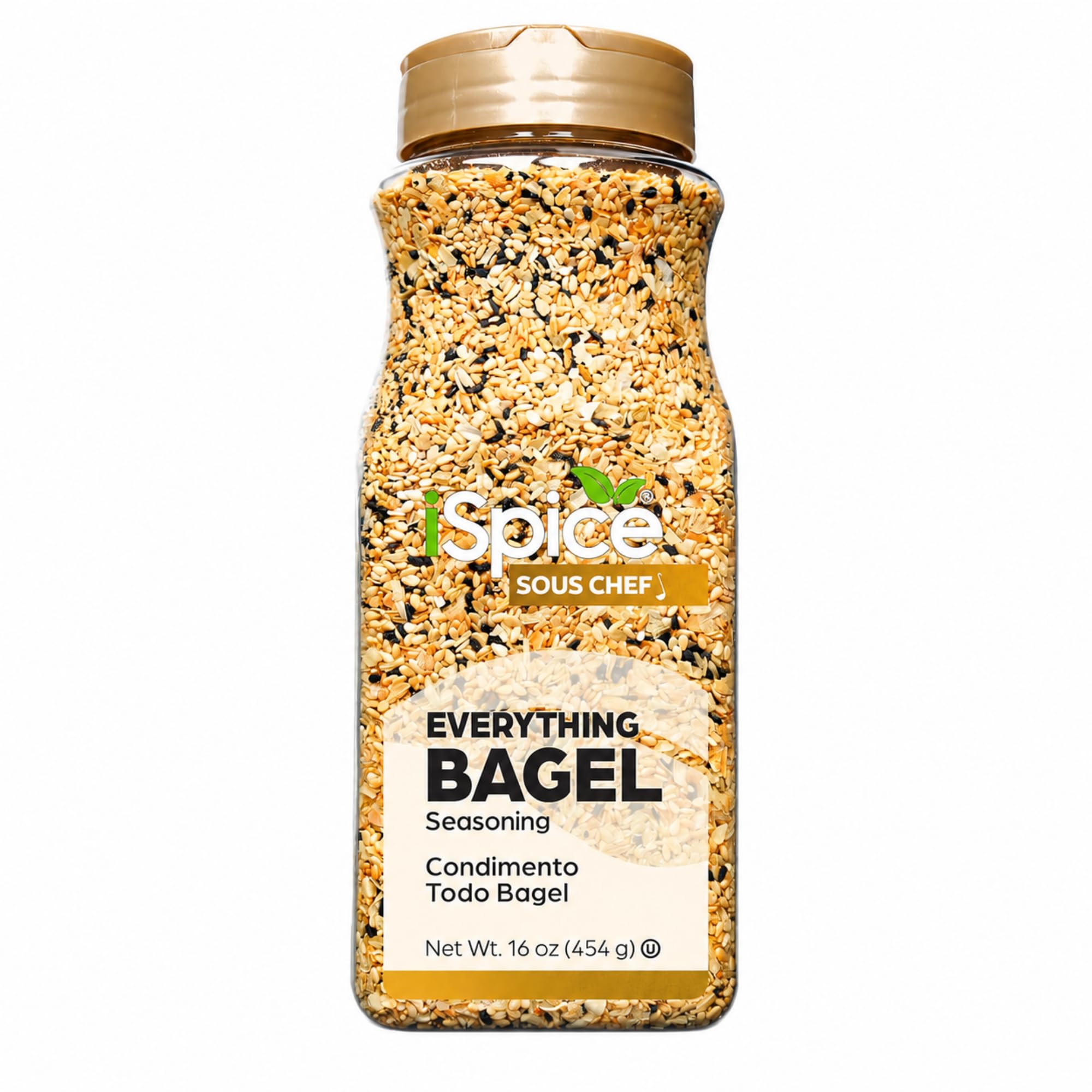 iSpice Blend | Bagel Topping Seasoning | 16 oz | Bulk Size | Mixed Spices & Seasonings | Kosher