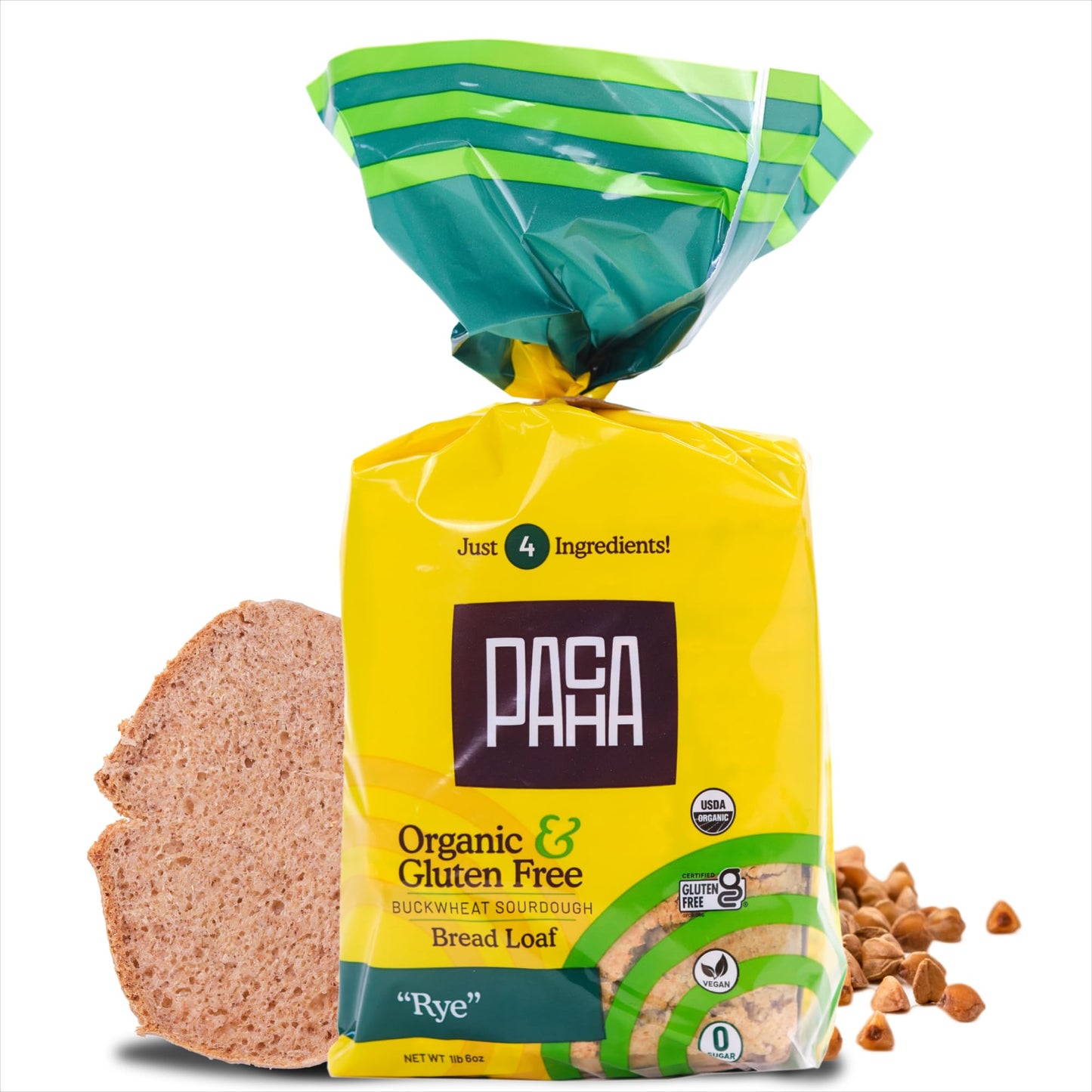 Pacha Organic Garlic Rye Sourdough Bread, 22 OZ