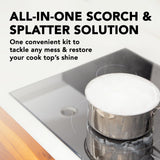 Weiman Glass & Ceramic Cooktop, Stove Top & Oven Cleaner Kit - Kitchen Cleaner Cream, 3 Scrubbing Pads & Scraper for Burnt-On Food & Grease, Clean