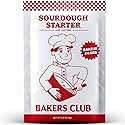 Bakers Club Rapid 24-Hour Sourdough Starter Culture - Makes 5 Batches - Mix, Ferment & Bake Next Day - Tangy Flavor without Weeks of Waiting - Best