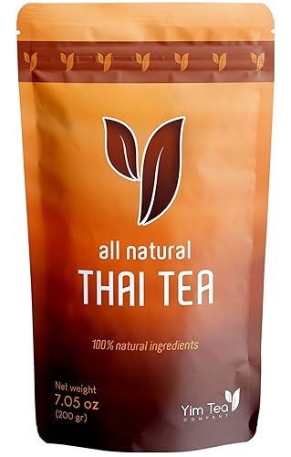 Yim Thai Tea - 100% Natural Loose Leaf Mix - No Artificial Coloring or Flavoring (200g)