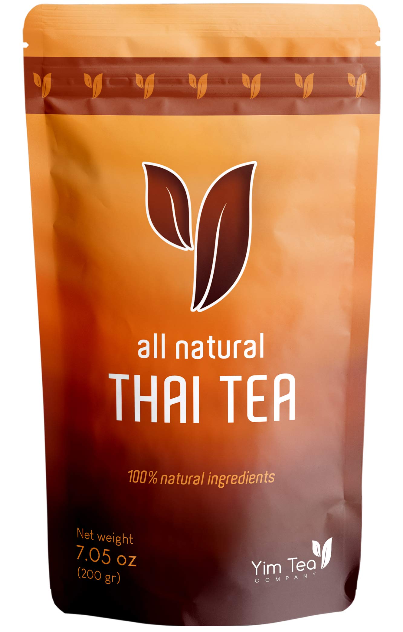 Yim Thai Tea - 100% Natural Loose Leaf Mix - No Artificial Coloring or Flavoring (200g)