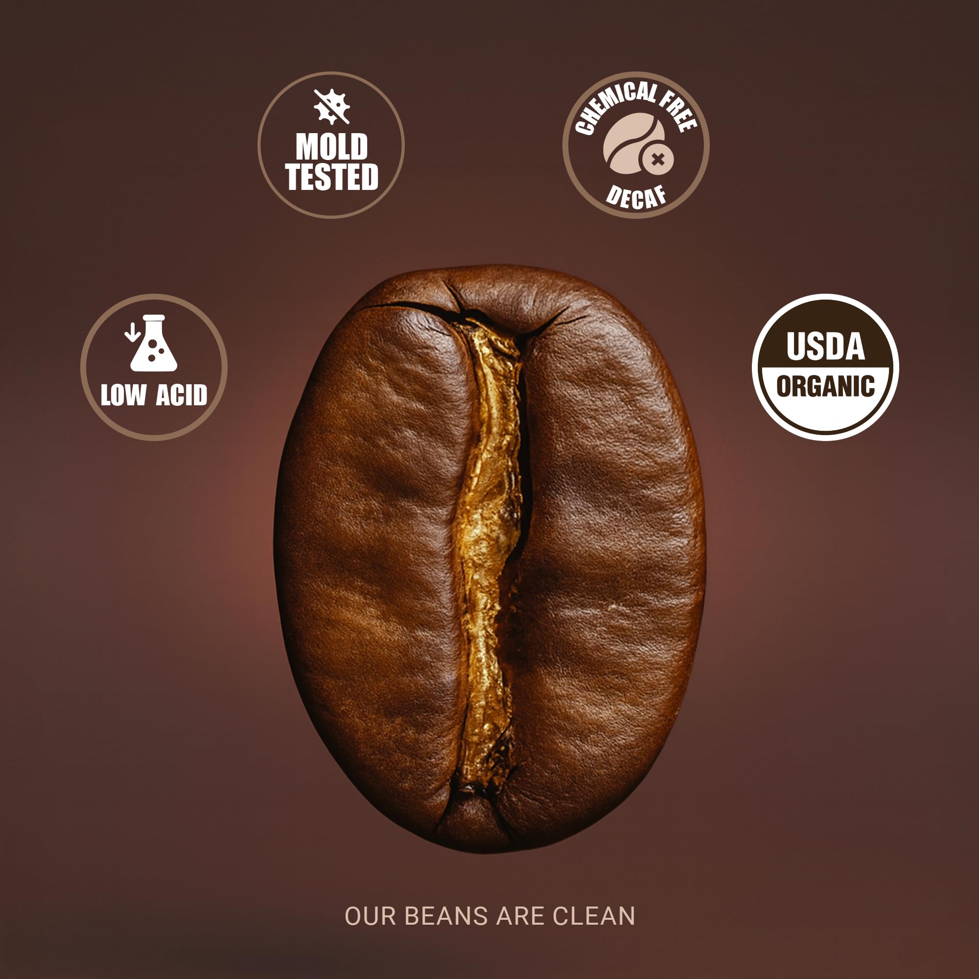 COFFREE Organic Instant Coffee Packets Variety Pack - 0% to 150% Caffeine - Mold Free, Low Acid, Single-Origin Arabica - Individual Single Serve