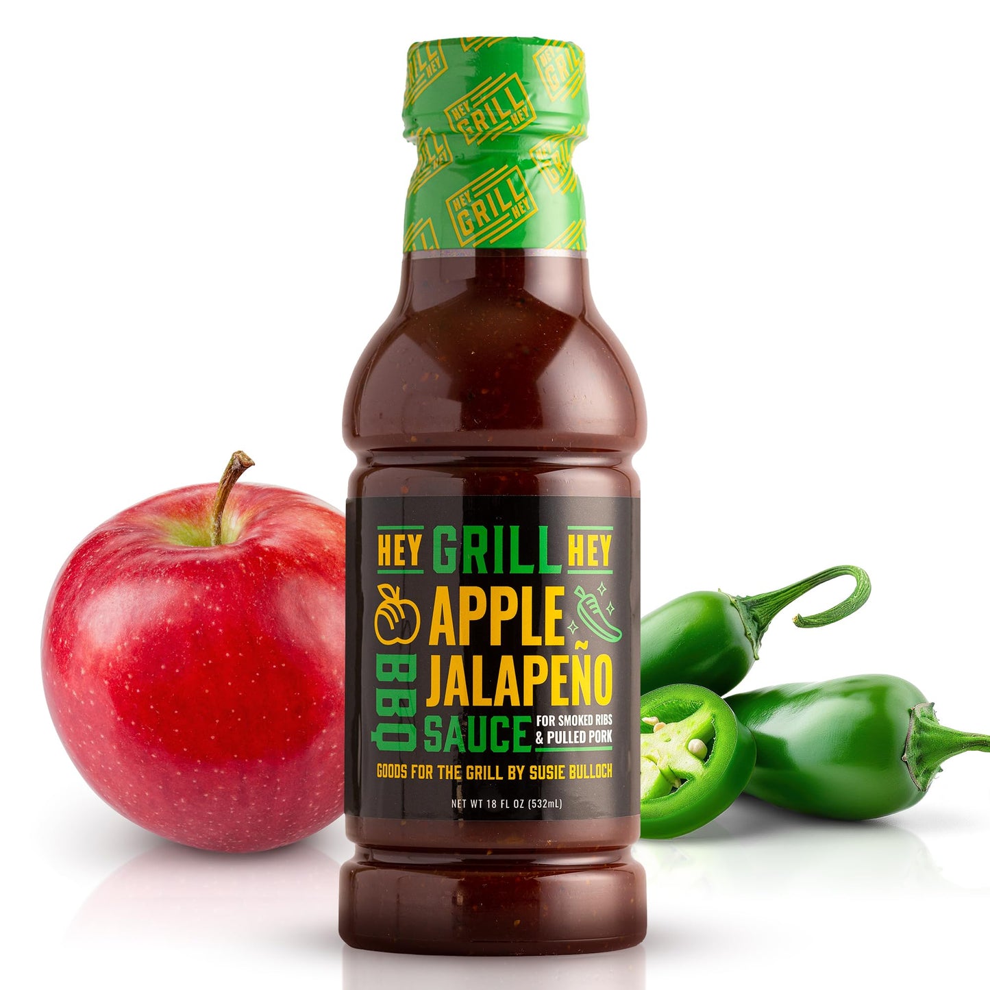 Hey Grill Hey | BBQ Sauce | Sweet and Spicy Sauce | BBQ Glaze | Pulled Pork, Ribs | Grilling Essentials | Apple Jalapeno