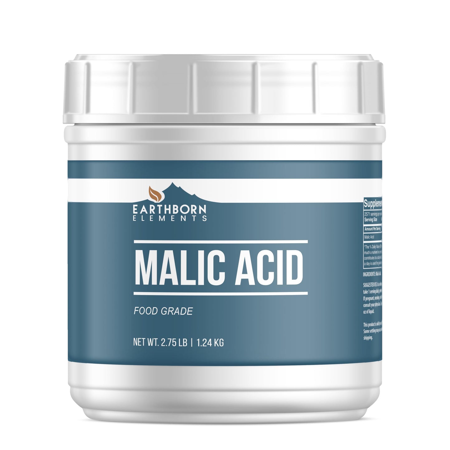 Earthborn Elements Malic Acid Tub, Food, Drinks & Candy (2.75 Pound)