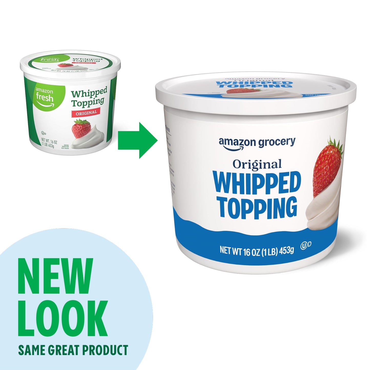 Amazon Grocery, Original Whipped Topping, 16 Oz, Frozen