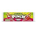 Sour Punch Straws, Sweet & Sour Strawberry Fruit Flavor, Chewy Candy, 4.5oz Tray (12 Pack)