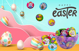 1 Pound Fruidles Easter Double Crisp Bunny Munny Milk Chocolate, Happy Easter Day Coins, Party Bag Fillers, Individually Wrapped Foils, Kosher
