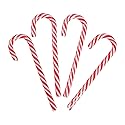 Fun Express Giant Candy Canes Peppermint Sticks - 12 Pack Individually Wrapped Christmas Candy for Holiday Decorations | Large 7 Inch Red & White Hard