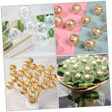 CATIEBYE 60 Pcs Valentine's Day Chocolate Ball Holders Transparent Plastic Candy Bouquet Supports Decorative Spherical Candy Packaging Cases