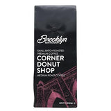 Brooklyn Beans Corner Donut Shop 100% Arabica Craft Roasted Ground Coffee, Medium Roast, 12 Ounce Bag (BB CD BAG 12)