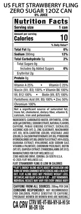 FLRT Energy, Strawberry Fling, Clean Energy, Energy Drink, 12 Fl Oz (Pack of 12)
