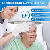 Creatyi No Bubbles Low Bubbles Shampoo Gloves No Rinse Waterless Shampoo for Bedridden Patients Hair Washing Gloves for Camping and Outdoor Activities