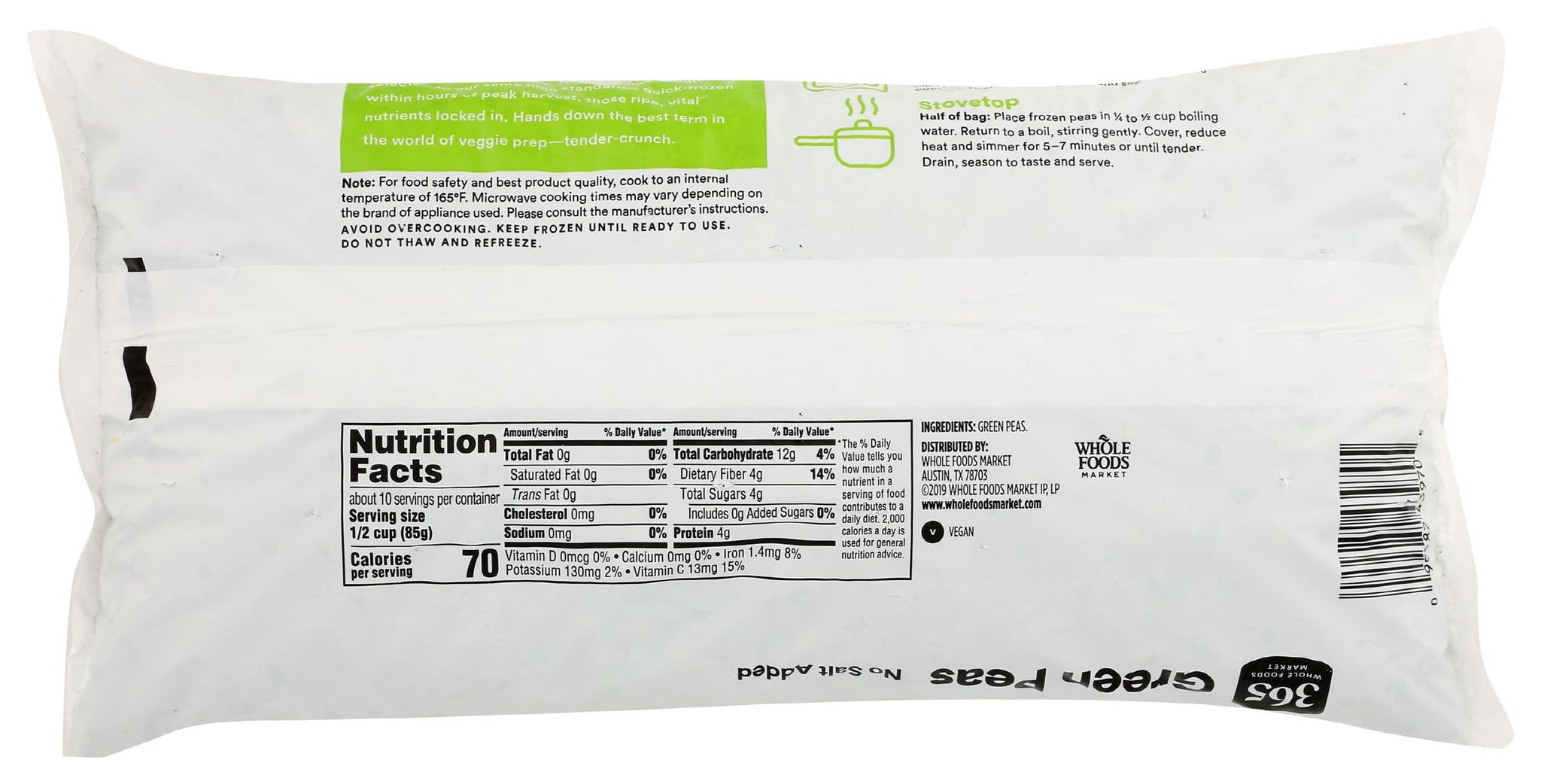 365 by Whole Foods Market, Green Peas, 32 oz