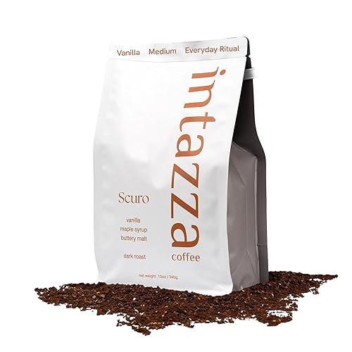 Intazza Ground Coffee, Scuro, Medium Roast Coffee Beans, South America Sourced, Nutty And Chocolate Notes, Full Body With Soft Finish, For Drip, Pour