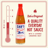 Zab's Original Recipe Craft Hot Sauce (6oz, 1 Pack), Naturally Sweet Heat & Signature Slow Burn from Datil Peppers, Gluten-Free, Vegan, Perfect