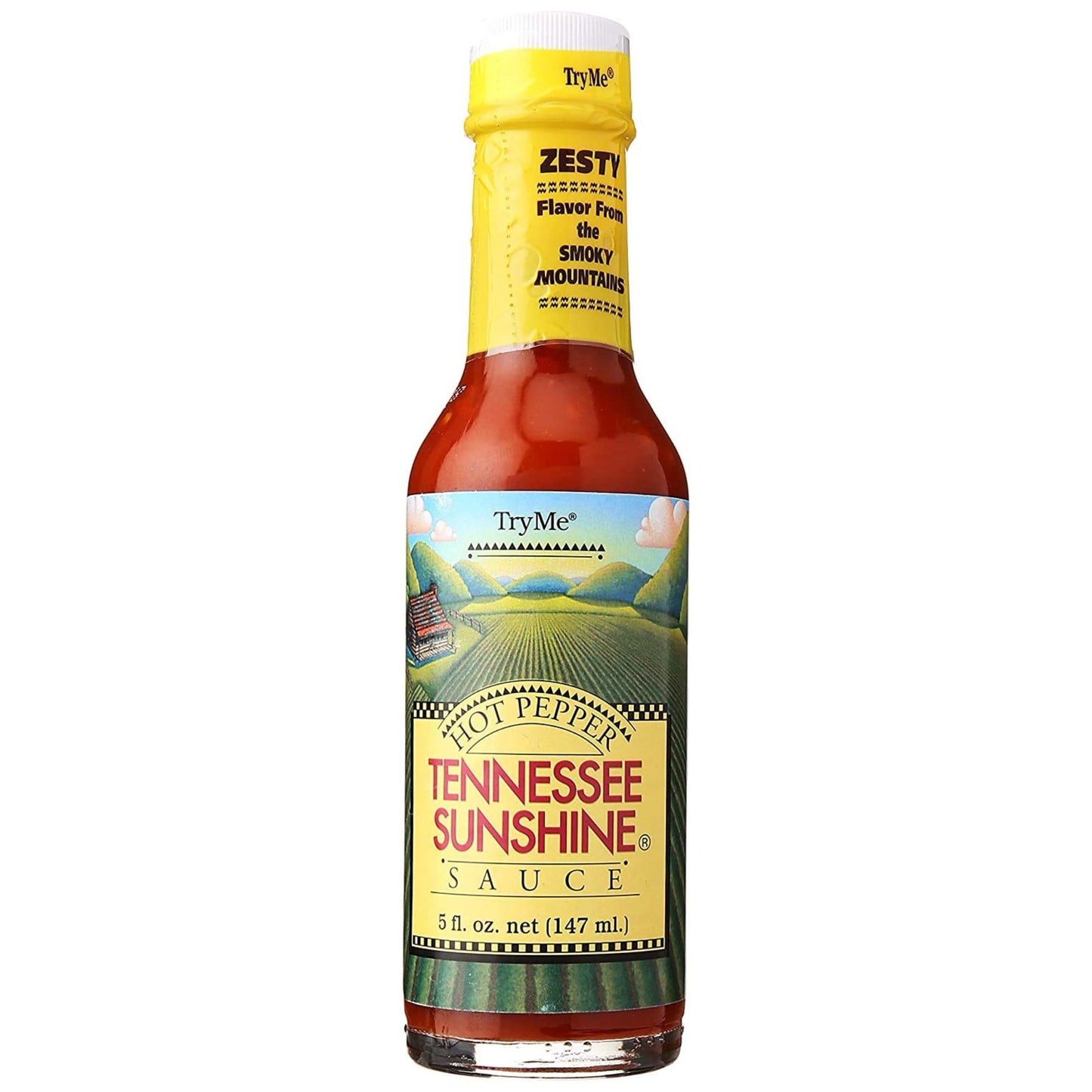 Try Me Tennessee Sunshine Hot Pepper Sauce, 5oz Bottle (Pack of 6)